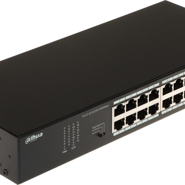 Switch Dahua 16 porturi Unmanaged, S3016-16GT, Interfata: 14 x 10/100