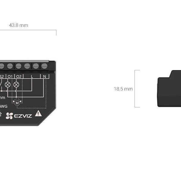 Releu inteligent Ezviz T36WM, Wi-Fi, cu programare si automatizare, statistica,