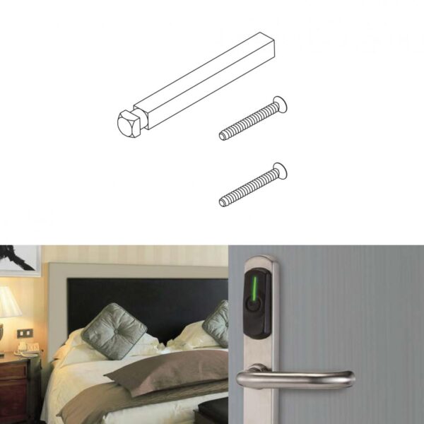 Set suruburi + patrat 8 mm pentru instalare maner electronic