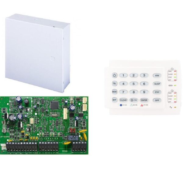 Centrala Paradox SP5500+; 5 intrări de zonă sau 10 cu
