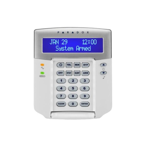 Tastatura Paradox K32LCD+ LCD - 32 zone, pe fir; compatibilitate: