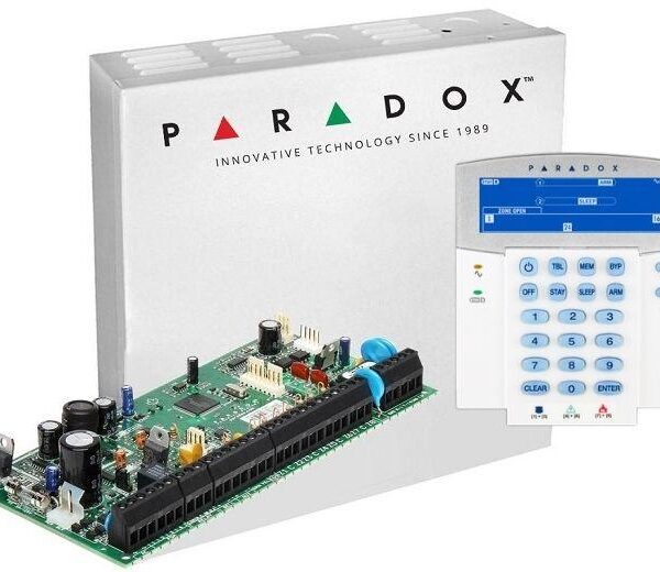 Centrala Paradox SP6000+; 8 zone pe placa (16 cu dublare