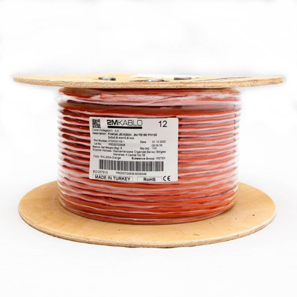 "Cablu incendiu JEH(St)H...Bd FE180 PH120 2x2x0.8 mm+0.8 ,  rezistenta