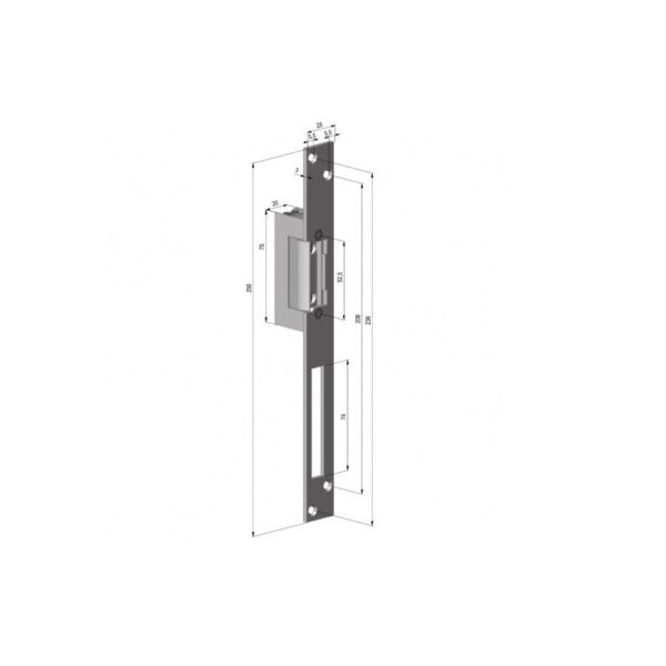 Electromagnet fail safe YALE YB37-12D-L, 12Vcc, 180mA, include placa suport