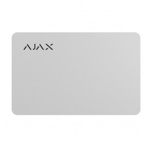 Cartela de proximitate Ajax Pass WH, 13.56 MHz, alb;Criptare 128-bit;