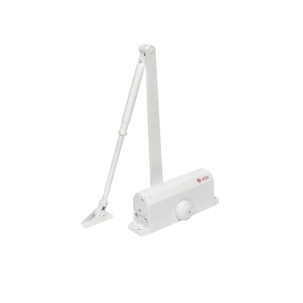 Amortizor hidraulic cu brat SA-6033AW-wh, alb; Pentru: usi cu greutatea