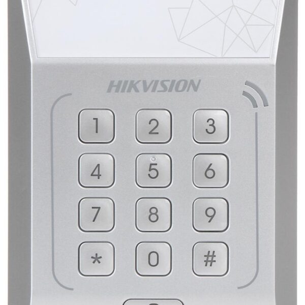 Cititor standalone cu tastatura si card de proximitate Hikvision, DS-