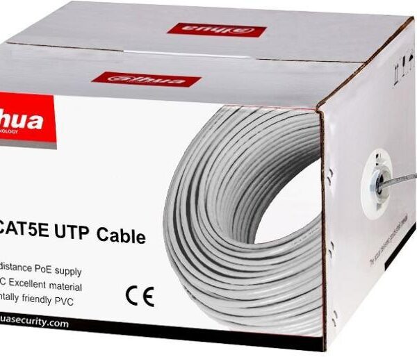 Cablu UTP CAT5E 305m; Alimentare PoE: maxim 160m, conductor: 0.45*