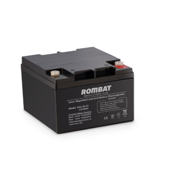 Acumulator stationar pentru UPS 26A/12V, HGL12-26; 166mm x 175mm x