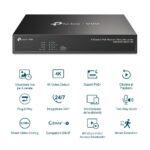 NVR PoE TP-Link VIGI 4 canale 1004H4P; 53W, 8 MP,1 - imagine 2