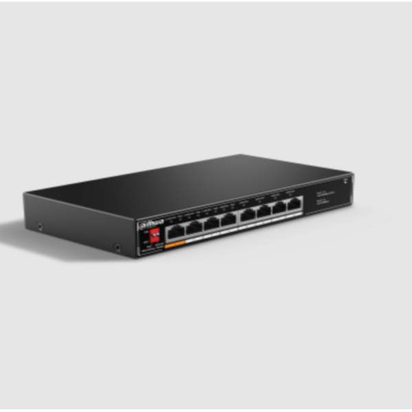 Switch DAHUA cu 8 porturi, 8x LAN, 4x PoE,