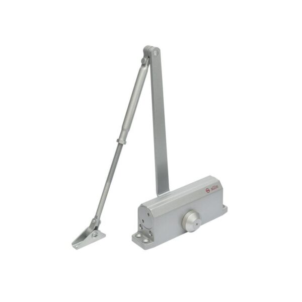 Amortizor hidraulic cu brat SA-6033AW-sv, argintiu; Pentru: usi cu greutatea