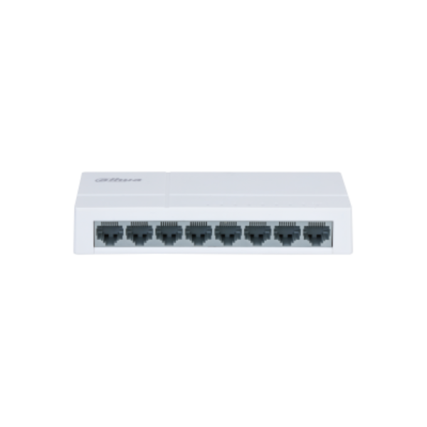 Switch Dahua 8 porturi Unmanaged, PFS3008-8ET-L, Interfata: 8 x 10/100