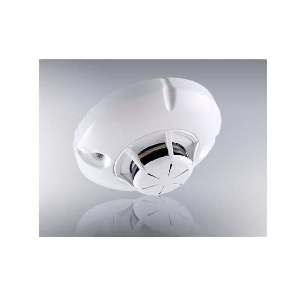 Wireless combined optical-smoke and rate of rise heat detector (base