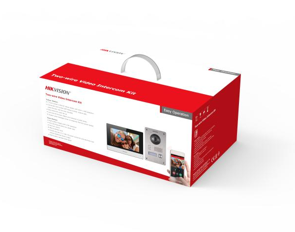 Kit videointercom IP Hikvision DS-KIS703Y-P, caracteristici post exterior: 2MP HD