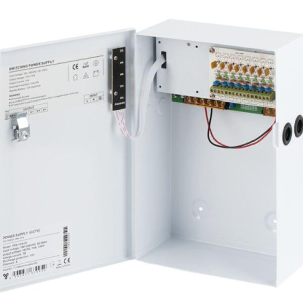 Sursa cu backup, 8 canale, comutatie, Tensiune de intrare: 190-265Vca,