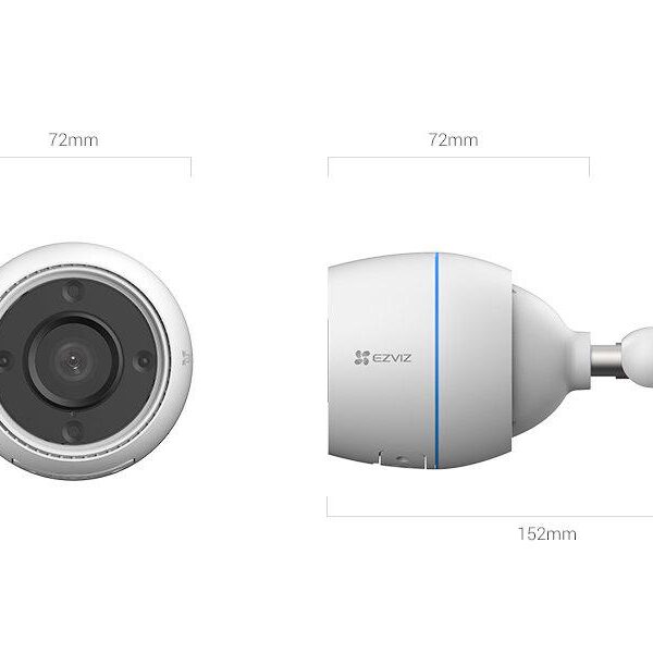 Camera supraveghere video WIFI Ezviz CS-H3-R100-1H3WKFL; Senzor:1/2.7" Progressive Scan CMOS;Rezolutie
