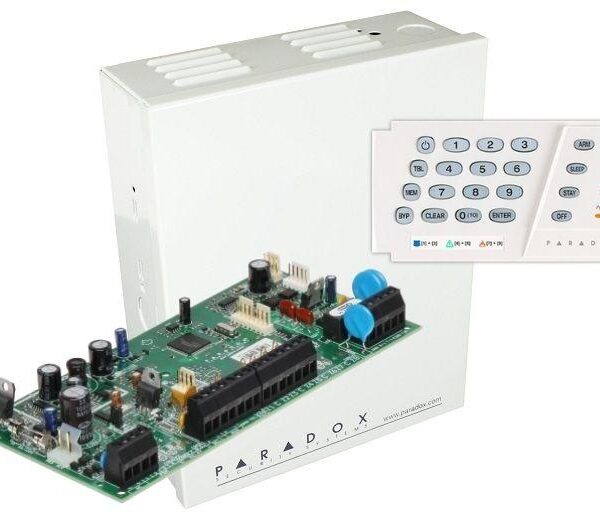 Centrala Paradox SP5500+; 5 intrări de zonă sau 10 cu