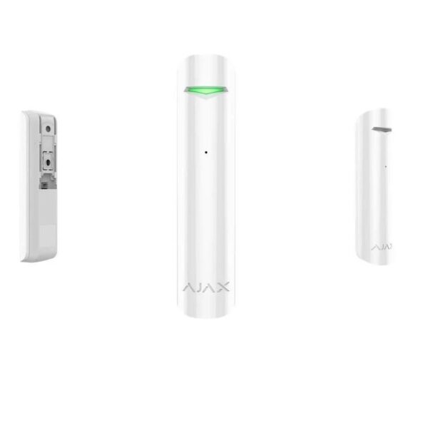 "Detector de geam spart GlassProtect, wireless, alb - AJAX; Detectie