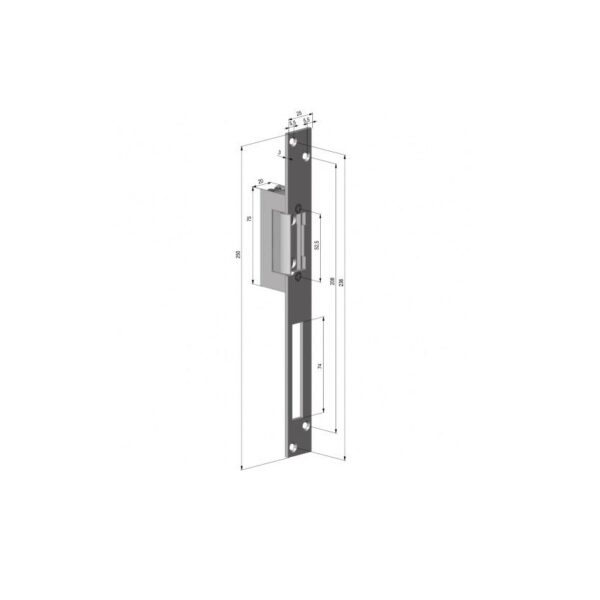 Electromagnet fail lock Yale YB17-12D-LH, 12Vcc, consum redus, 230mA memorie