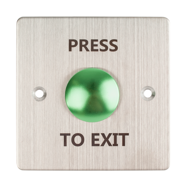 Buton de iesire incastrabil, mecanic;FMB-B-25SS-2-GN; contact NO/NC din inox,suprafata de
